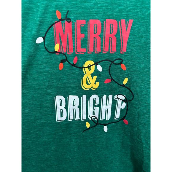 Derek Heart Green Festive Holiday Top Merry & Bright Women’s Size 3X - Picture 4 of 4